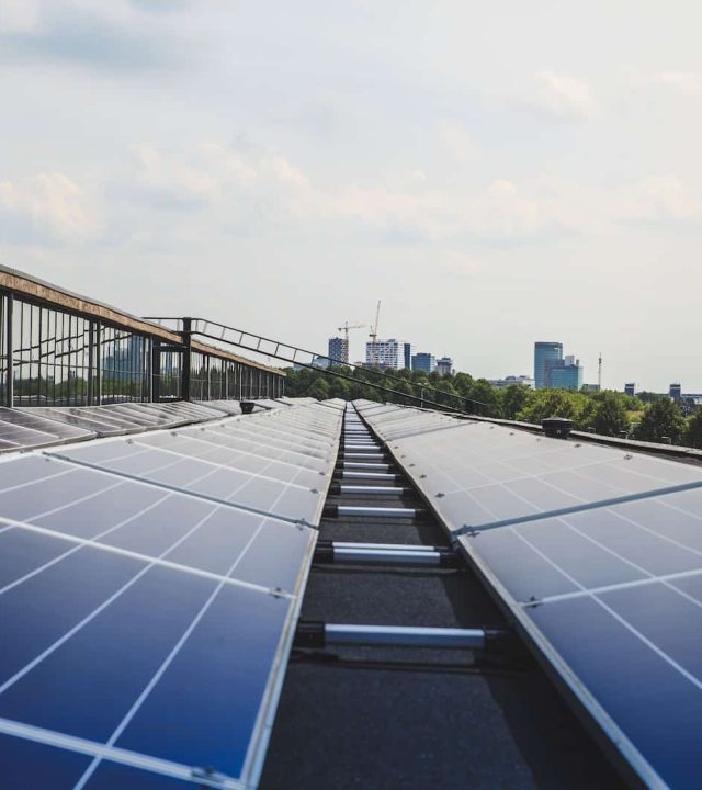 black and white solar panels